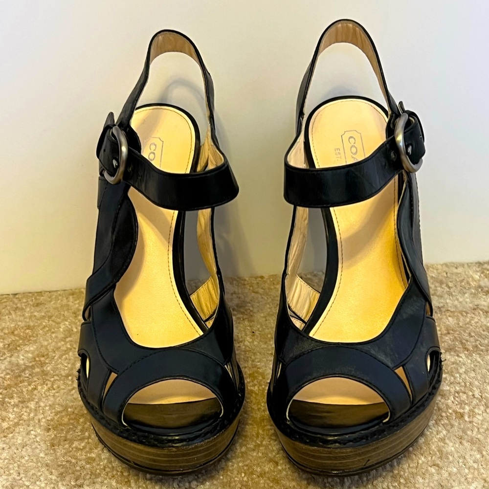 Coach black pumps